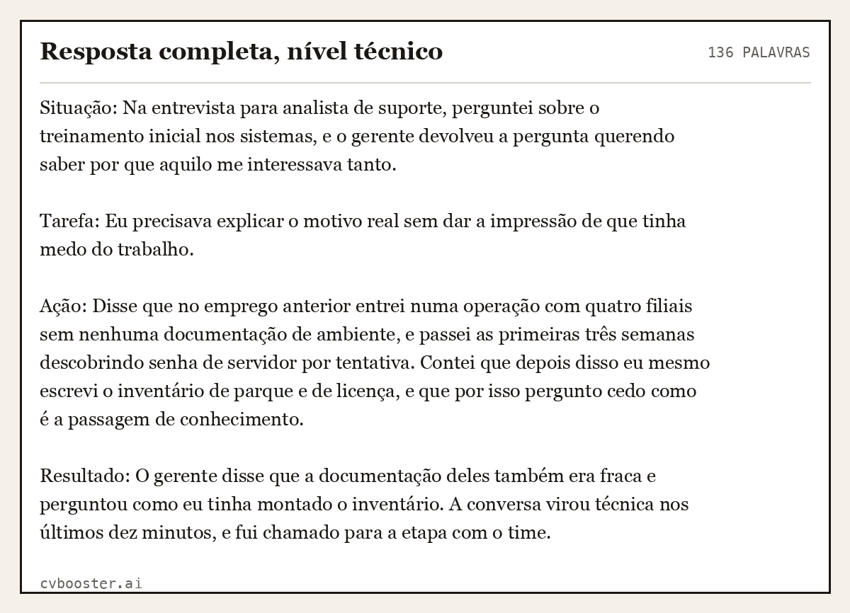 Exemplo completo: Resposta completa, nível técnico, 136 palavras