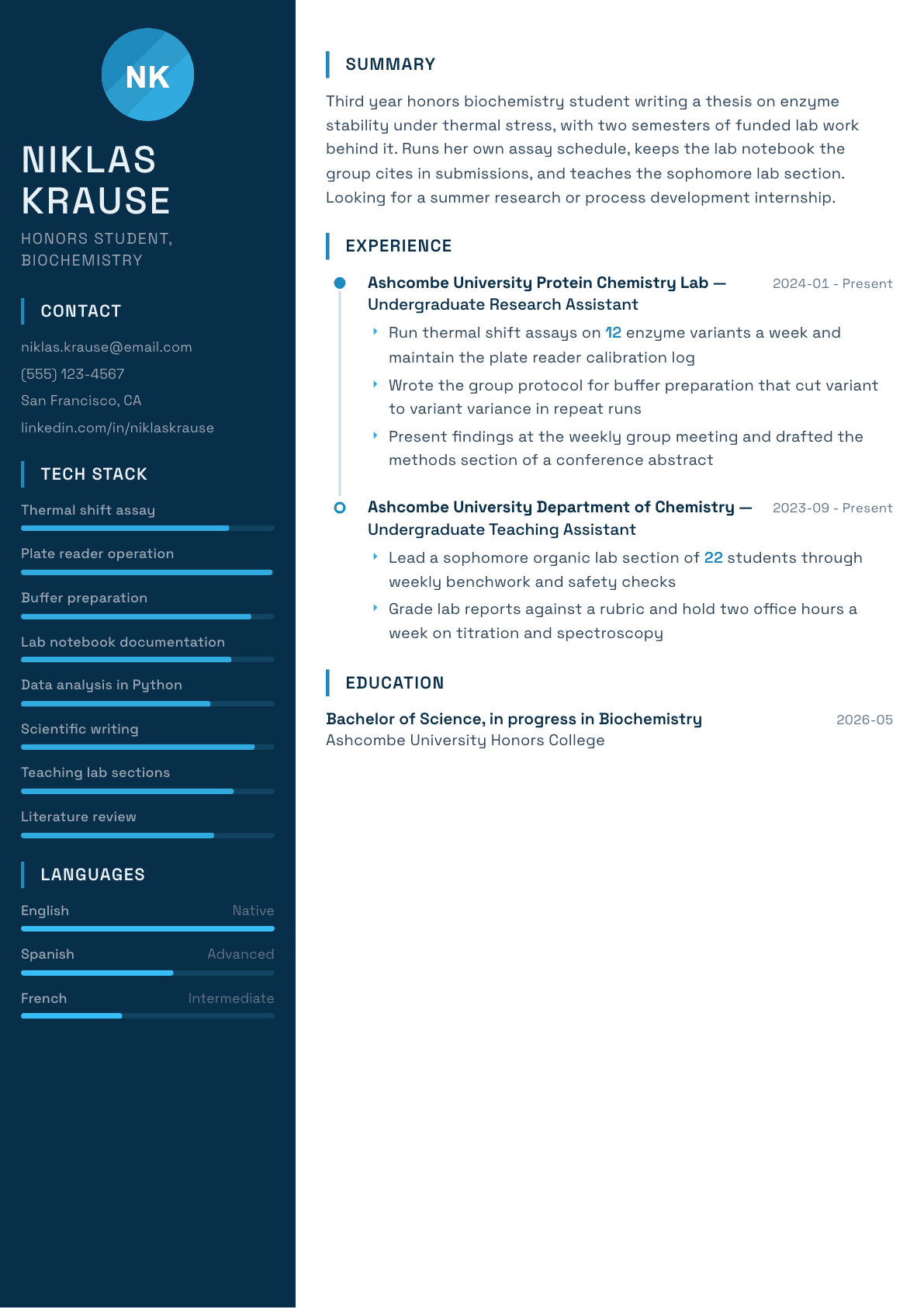 Honors Student resume example, Circuit template