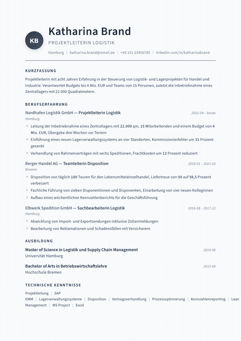 Lebenslauf Vorlage Thesis