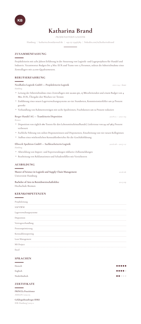 Lebenslauf Vorlage Diplomat