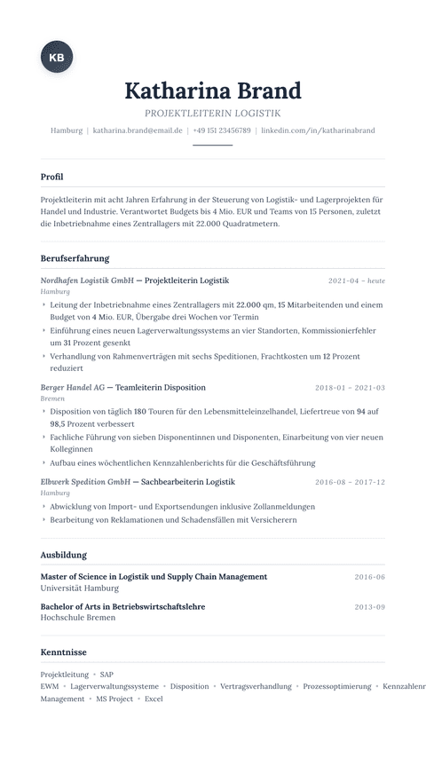 Lebenslauf Vorlage Classic