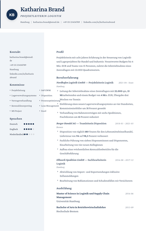 Lebenslauf Vorlage Formal