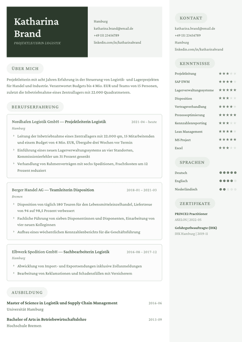 Lebenslauf Vorlage Mayfair