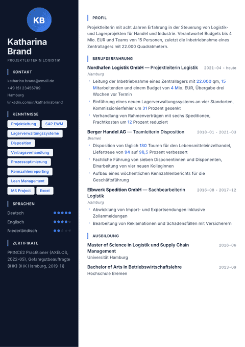 Lebenslauf Vorlage Midnight Sapphire
