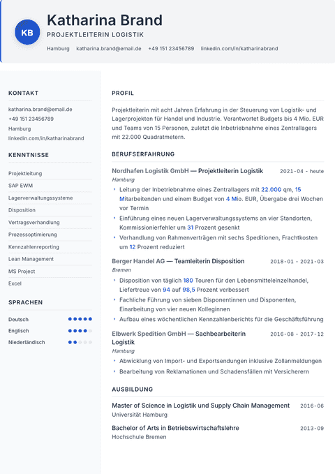 Lebenslauf Vorlage Paper