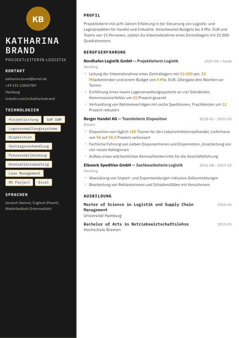 Lebenslauf Vorlage Neon