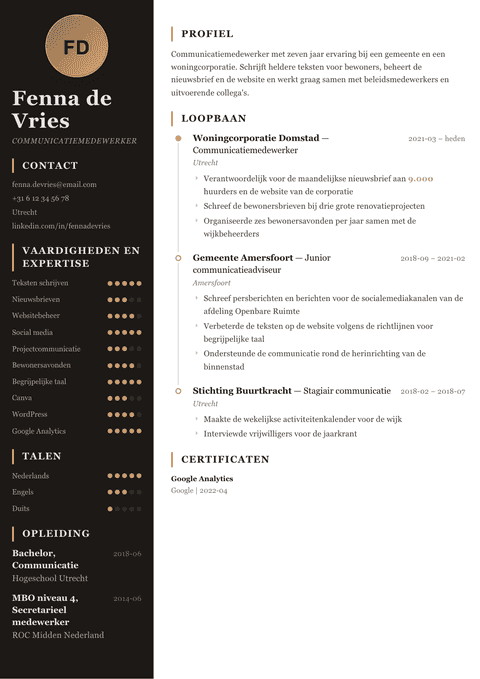 Cv-template Heritage