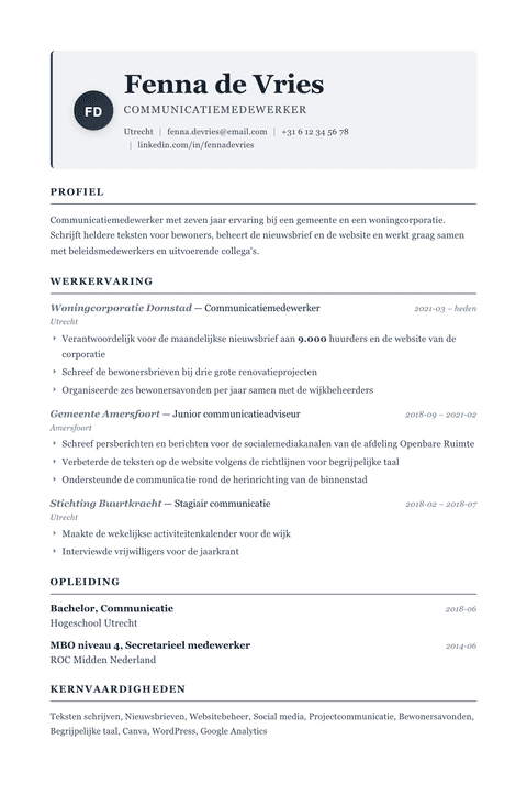 Cv-template Traditional