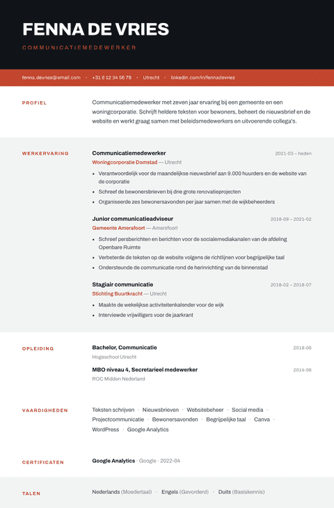 Cv-template Strata