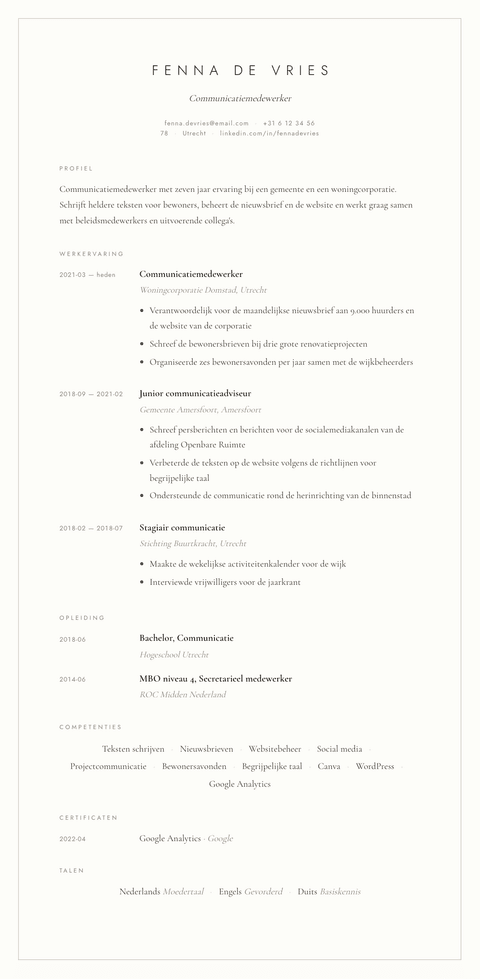 Cv-template Vellum