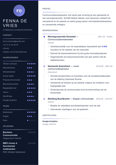 Cv-template Zenith