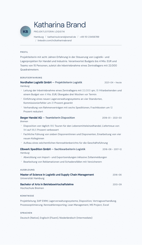 Lebenslauf Vorlage Nordic Frost