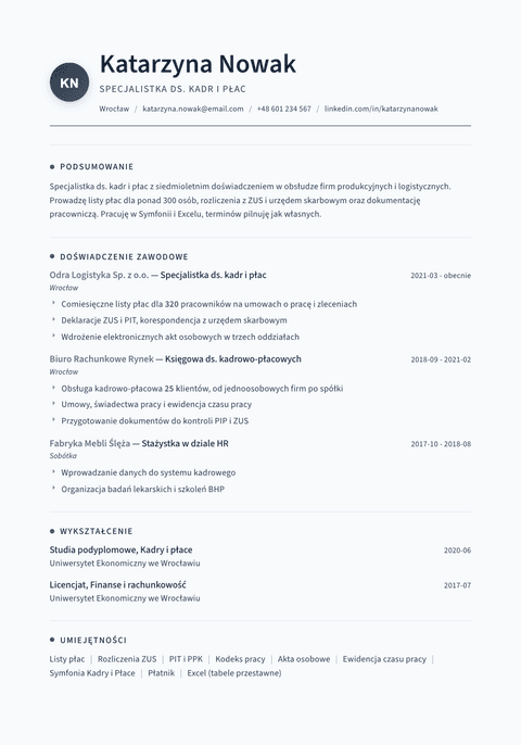 Szablon CV Thread