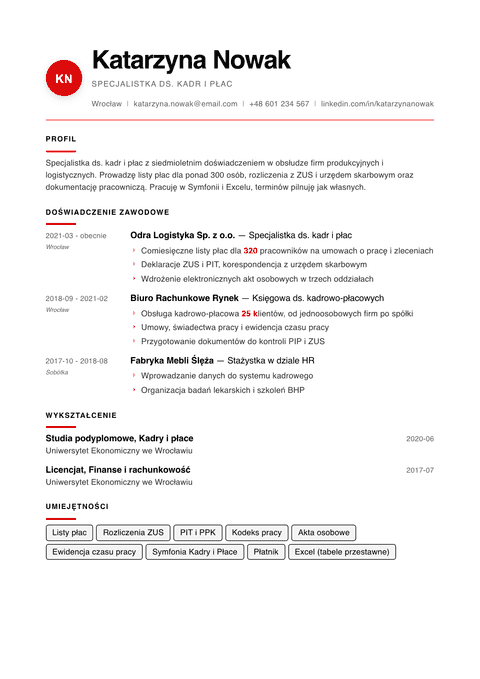Szablon CV Swiss Modernist